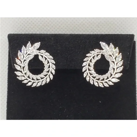 3 ct. t.w. Marquise Cut Olive Branch Earrings - Picture 10 of 16